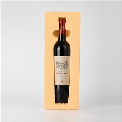 flocked packaging tray for 750ml wine bottle Flocked Wine Bottle Tray Insert